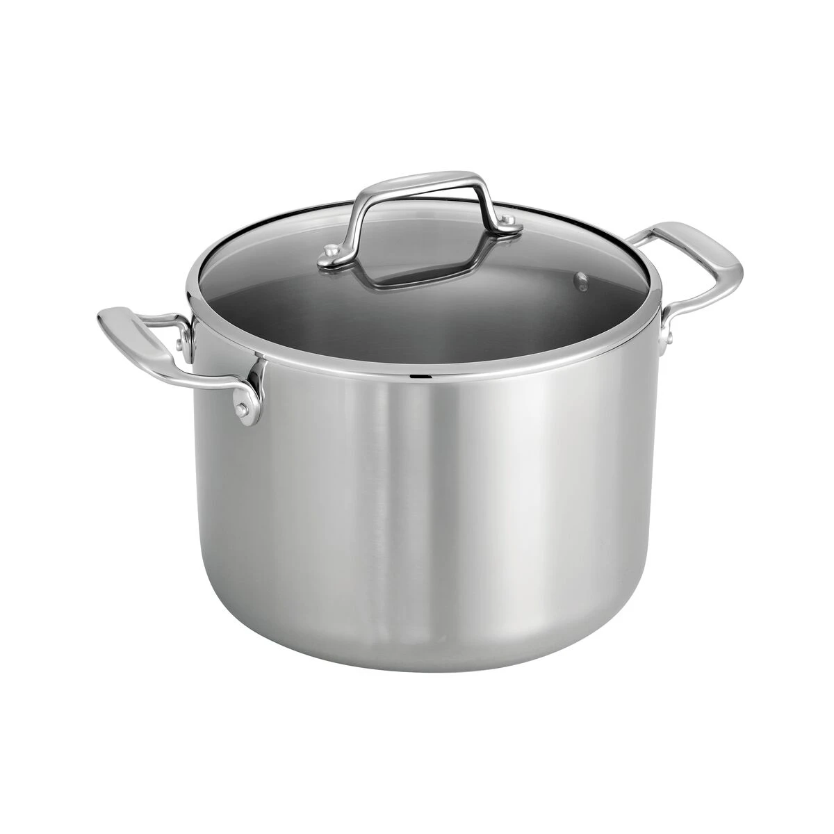 Tramontina Tri-Ply Clad 8 Qt Stainless Steel Covered Stock Pot - Glass Lid 4 Tramontina Tri-Ply Clad 8 Qt Stainless Steel Covered Stock Pot - Glass Lid - Image 2