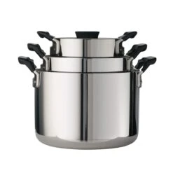 Tramontina Nesting 6 Pc Stainless Steel Tri-Ply Clad Sauce And Stock Pot Set 21 Tramontina Nesting 6 Pc Stainless Steel Tri-Ply Clad Sauce And Stock Pot Set -Tramontina 80116048IXM002G