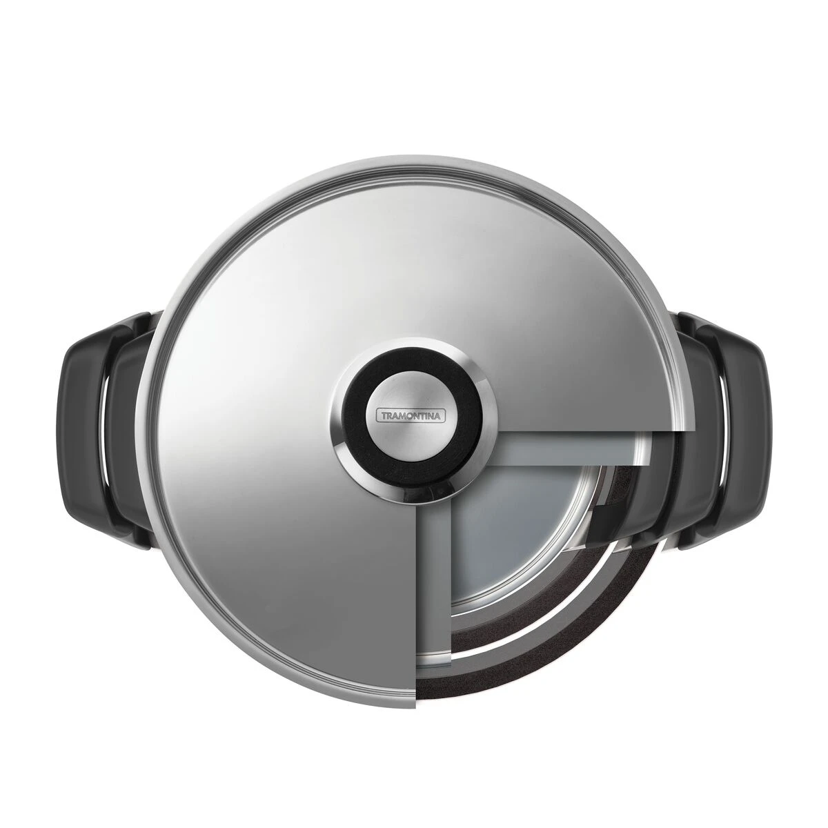 Tramontina Nesting 6 Pc Stainless Steel Tri-Ply Clad Sauce And Stock Pot Set 7 Tramontina Nesting 6 Pc Stainless Steel Tri-Ply Clad Sauce And Stock Pot Set - Image 5