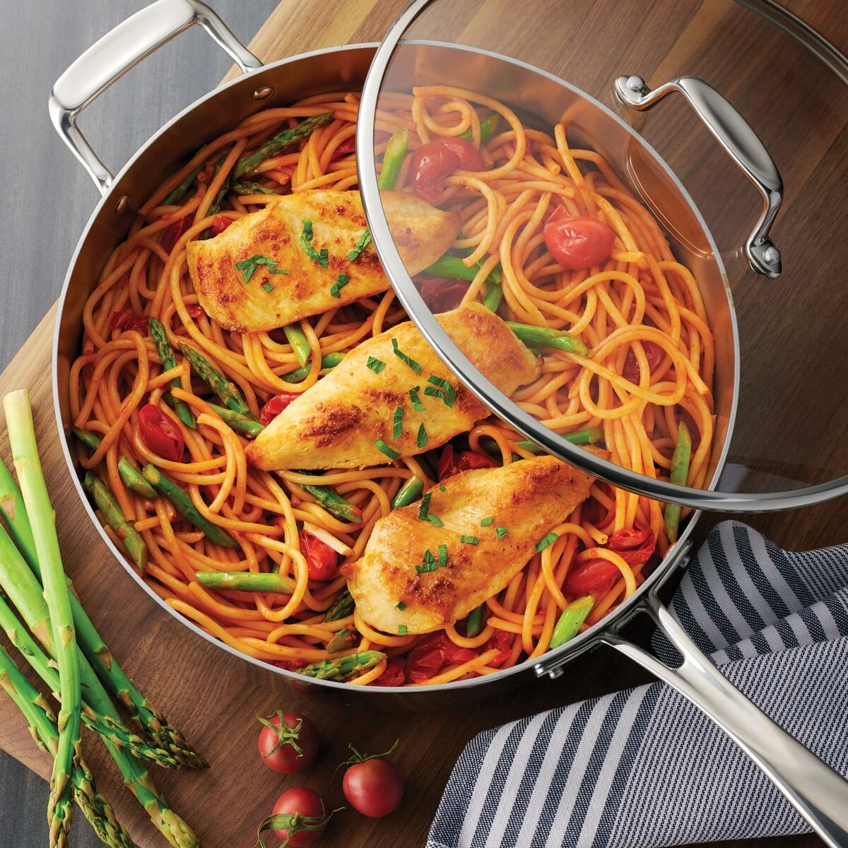 Tramontina Tri-Ply Clad 14 Pc Stainless Steel Cookware Set With Glass Lids 17 Tramontina Tri-Ply Clad 14 Pc Stainless Steel Cookware Set With Glass Lids - Image 15