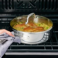 Tramontina Tri-Ply Clad 14 Pc Stainless Steel Cookware Set With Glass Lids 24 Tramontina Tri-Ply Clad 14 Pc Stainless Steel Cookware Set With Glass Lids -Tramontina 80116056IXM012G