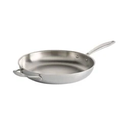 Tramontina 12 In Tri-Ply Clad Stainless Steel Fry Pan W/Helper Handle 8 Tramontina 12 In Tri-Ply Clad Stainless Steel Fry Pan W/Helper Handle -Tramontina 80116057IXM001G