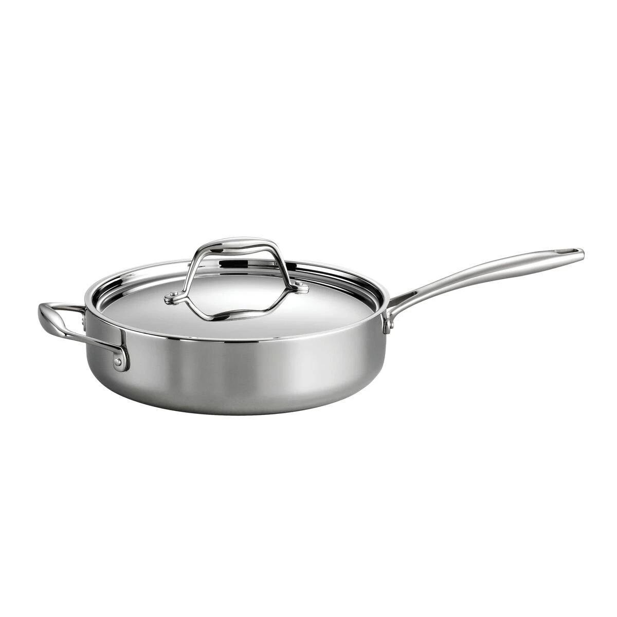 Tramontina 3 Qt Tri-Ply Clad Stainless Steel Covered Deep Sauté Pan 5 Tramontina 3 Qt Tri-Ply Clad Stainless Steel Covered Deep Sauté Pan - Image 3