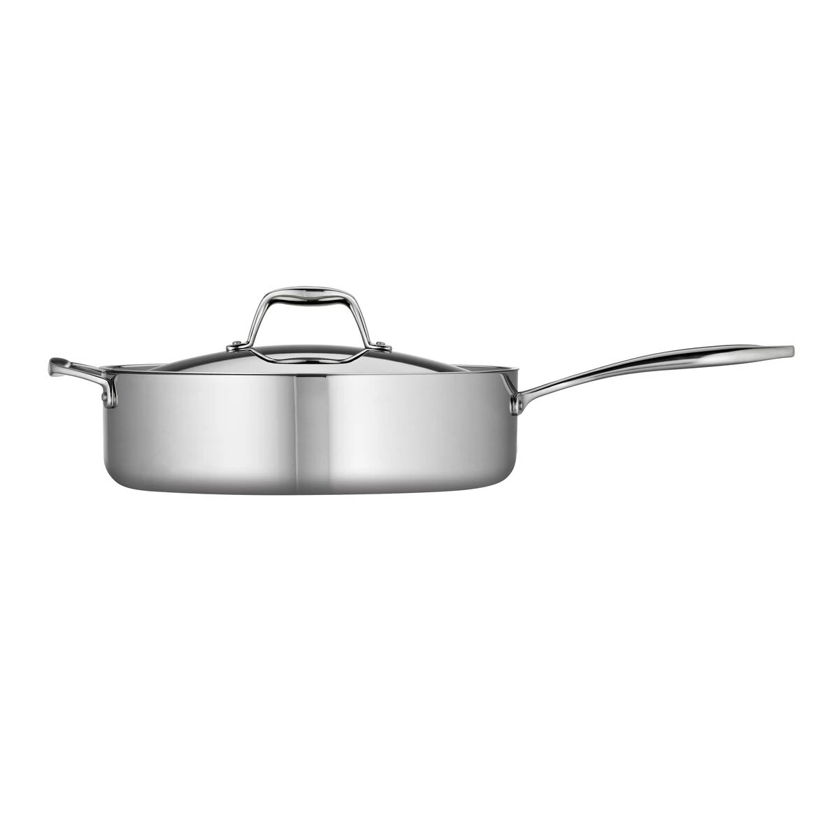 Tramontina Tri-Ply Clad 6 Qt Covered Stainless Steel Deep Sauté Pan 4 Tramontina Tri-Ply Clad 6 Qt Covered Stainless Steel Deep Sauté Pan - Image 2