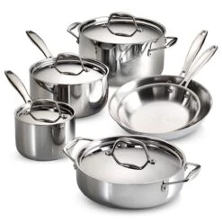 Tramontina 10 Pc Tri-Ply Clad Stainless Steel Cookware Set 14 Tramontina 10 Pc Tri-Ply Clad Stainless Steel Cookware Set -Tramontina 80116248IXM001G