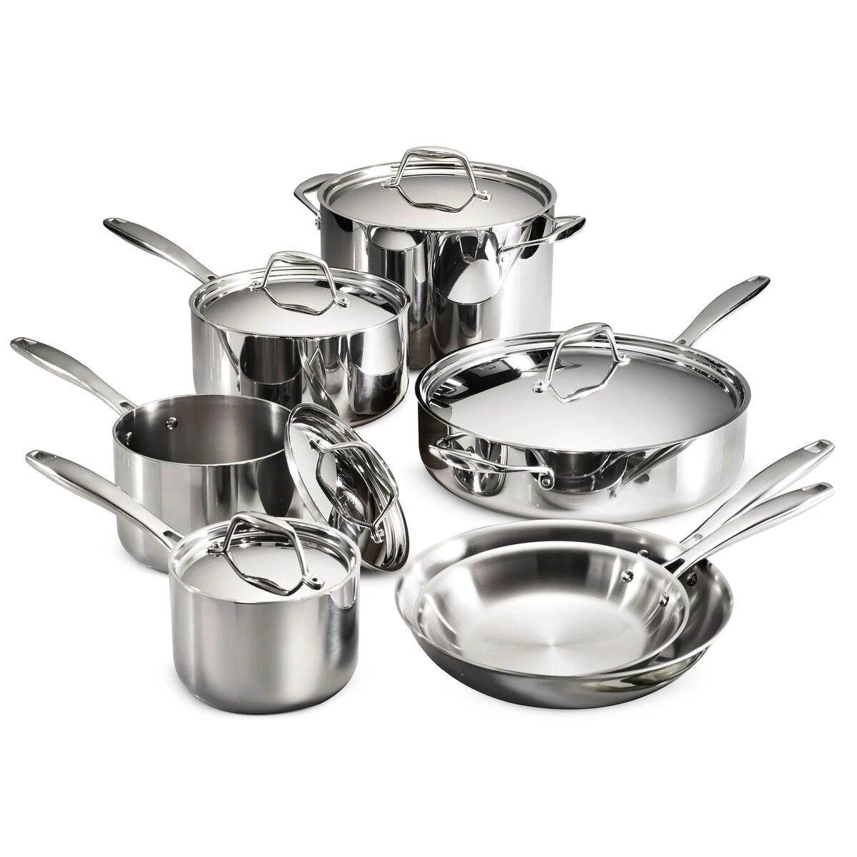 Tramontina 12 Pc Tri-Ply Clad Stainless Steel Cookware Set 5 Tramontina 12 Pc Tri-Ply Clad Stainless Steel Cookware Set - Image 3