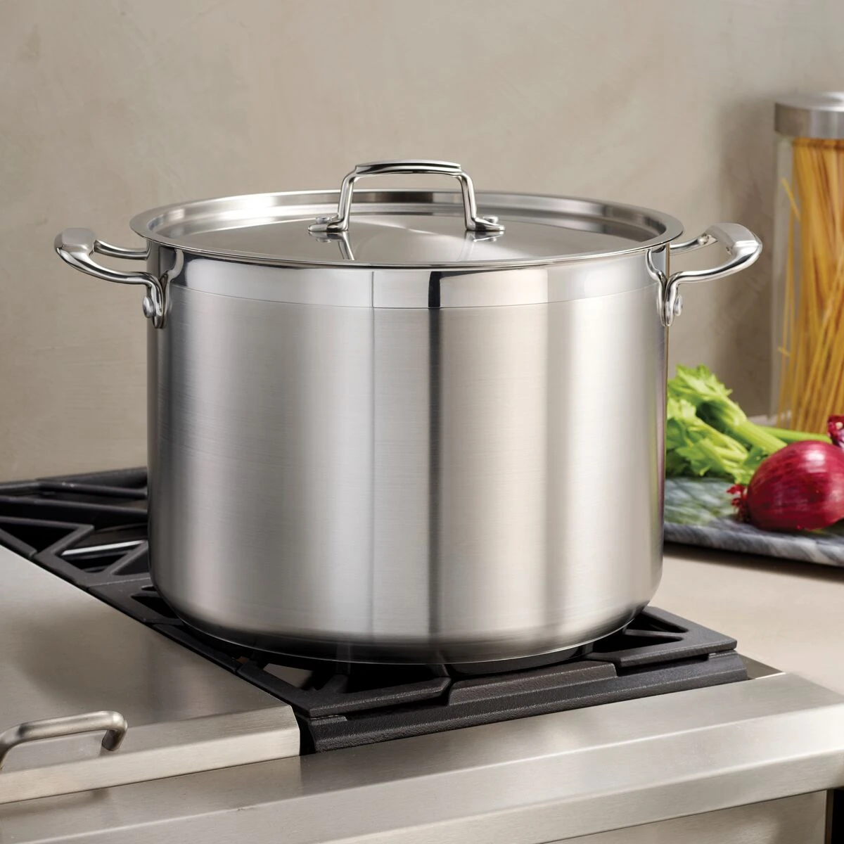 Tramontina 16 Qt Stainless Steel Covered Stock Pot 8 Tramontina 16 Qt Stainless Steel Covered Stock Pot - Image 6