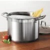 Tramontina 8 Qt Lock-n-Drain Stainless Steel Pasta Cooker 2 Tramontina 8 Qt Lock-n-Drain Stainless Steel Pasta Cooker -Tramontina 80120509PRM001G