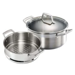 Tramontina 5 Qt Stainless Steel Steamer Set 14 Tramontina 5 Qt Stainless Steel Steamer Set -Tramontina 80120523IXM001G