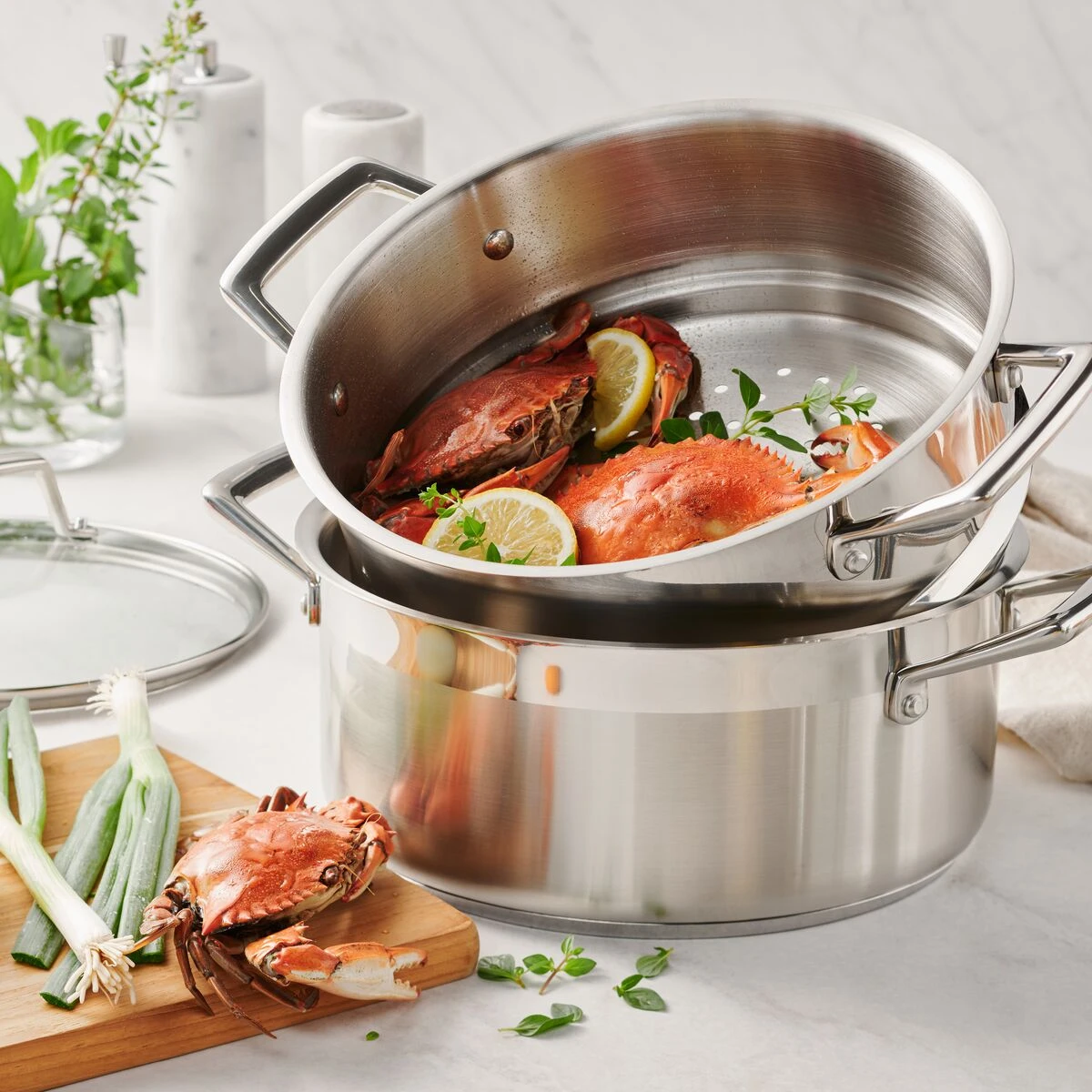 Tramontina 5 Qt Stainless Steel Steamer Set 3 Tramontina 5 Qt Stainless Steel Steamer Set
