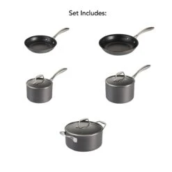 Tramontina Hard Anodized 8 Pc Cookware Set -Tramontina 80123068IXM007G