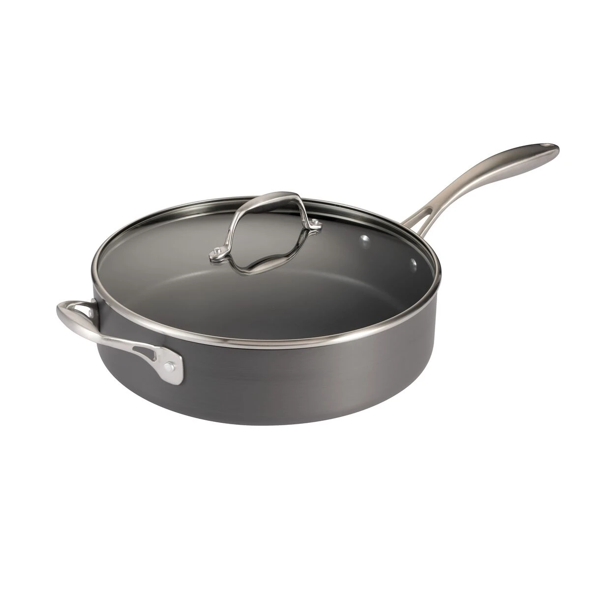 Tramontina 5.5 Qt Hard Anodized Aluminum Covered Deep Sauté Pan 4 Tramontina 5.5 Qt Hard Anodized Aluminum Covered Deep Sauté Pan - Image 2