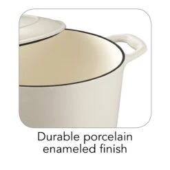 Tramontina 5.5 Qt Enameled Cast-Iron Series 1000 Covered Round Dutch Oven - Matte White -Tramontina 80131035IXI001G