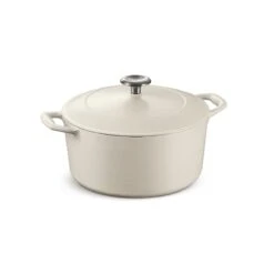 Tramontina 5.5 Qt Enameled Cast-Iron Series 1000 Covered Round Dutch Oven - Matte White -Tramontina 80131035IXM002G