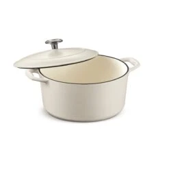Tramontina 5.5 Qt Enameled Cast-Iron Series 1000 Covered Round Dutch Oven - Matte White -Tramontina 80131035PDM001G