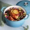 Tramontina 5.5 Qt Enameled Cast-Iron Series 1000 Covered Round Dutch Oven - Medium Blue -Tramontina 80131036PRM001G