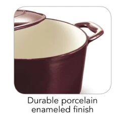 Tramontina 5.5 Qt Enameled Cast-Iron Series 1000 Covered Round Dutch Oven - Majolica Red -Tramontina 80131037IXI001G