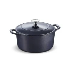 Tramontina 5.5 Qt Enameled Cast-Iron Series 1000 Covered Round Dutch Oven - Dark Blue -Tramontina 80131038IXM002G