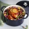 Tramontina 5.5 Qt Enameled Cast-Iron Series 1000 Covered Round Dutch Oven - Dark Blue 2 Tramontina 5.5 Qt Enameled Cast-Iron Series 1000 Covered Round Dutch Oven - Dark Blue -Tramontina 80131038PRM001G