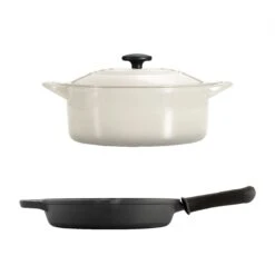 Tramontina 3 Pc Essential Cast Iron Cookware Set - Latte -Tramontina 80131041IXM002G