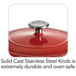 Tramontina 3.5 Qt Enameled Cast-Iron Series 1000 Covered Round Dutch Oven - Gradated Red -Tramontina 80131046IXI003G