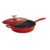 Tramontina 10 In Enameled Cast-Iron Series 1000 Covered Skillet - Gradated Red 2 Tramontina 10 In Enameled Cast-Iron Series 1000 Covered Skillet - Gradated Red -Tramontina 80131057PDM001G