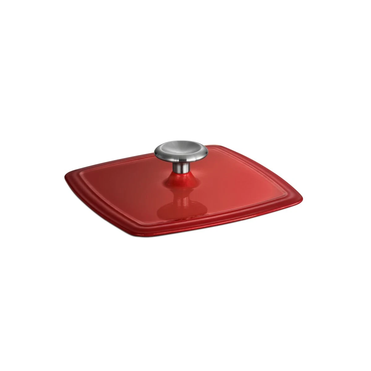 Tramontina 11 In Enameled Cast-Iron Series 1000 Grill Pan With Press - Gradated Red 7 Tramontina 11 In Enameled Cast-Iron Series 1000 Grill Pan With Press - Gradated Red - Image 5