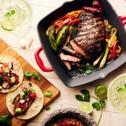 Tramontina 11 In Enameled Cast-Iron Series 1000 Grill Pan With Press - Gradated Red 15 Tramontina 11 In Enameled Cast-Iron Series 1000 Grill Pan With Press - Gradated Red -Tramontina 80131059IXM005G