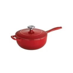 Tramontina 3 Qt Enameled Cast-Iron Series 1000 Covered Saucier - Gradated Red -Tramontina 80131061IXM001G