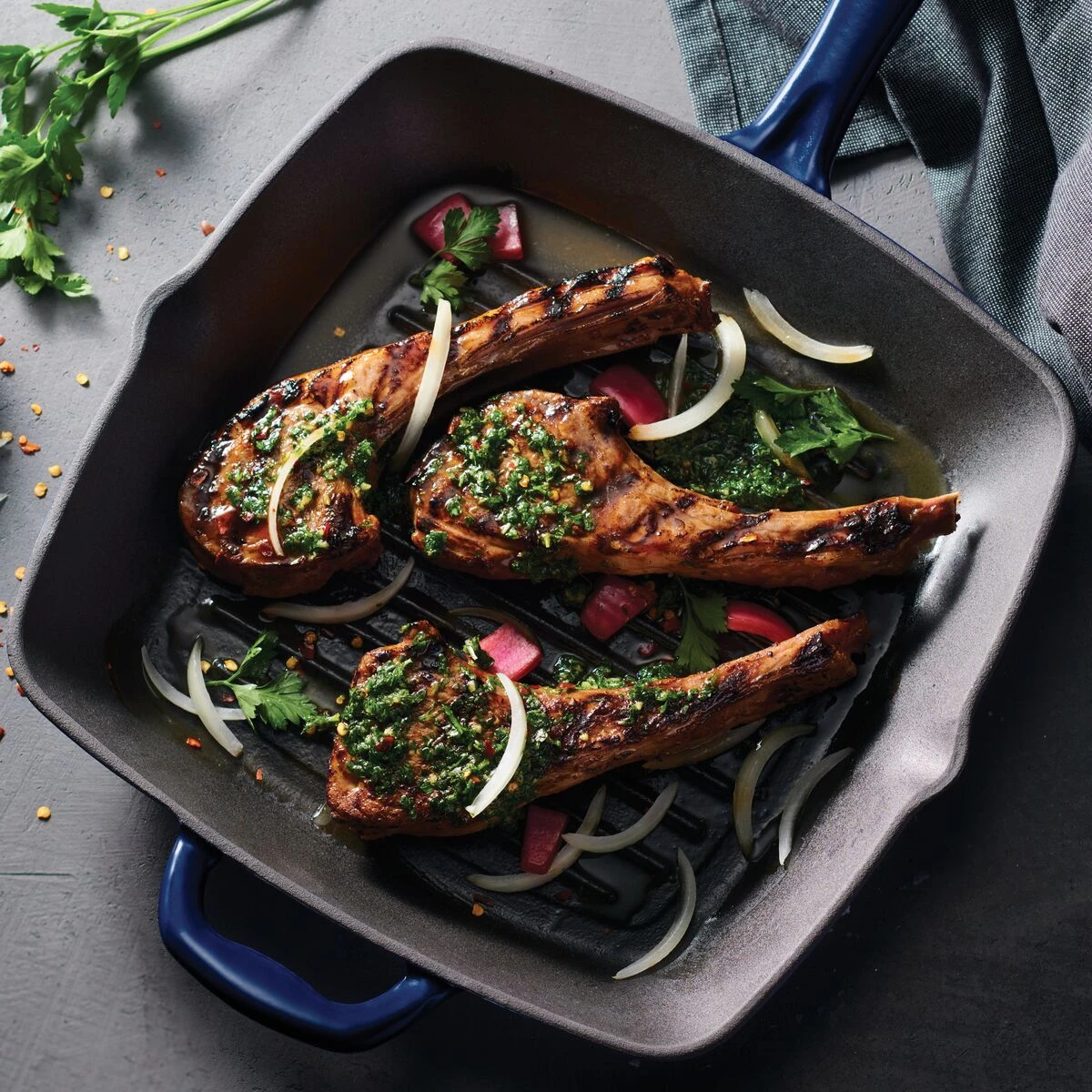 Tramontina 11 In Enameled Cast-Iron Series 1000 Grill Pan - Gradated Cobalt 3 Tramontina 11 In Enameled Cast-Iron Series 1000 Grill Pan - Gradated Cobalt