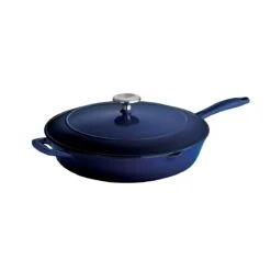 Tramontina 12 In Enameled Cast-Iron Series 1000 Covered Skillet - Gradated Cobalt -Tramontina 80131068IXM002G
