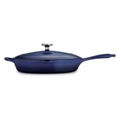 Tramontina 12 In Enameled Cast-Iron Series 1000 Covered Skillet - Gradated Cobalt -Tramontina 80131068IXM003G