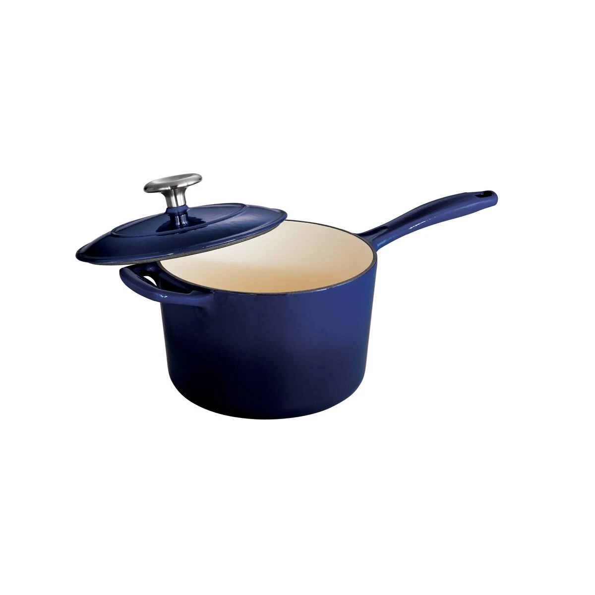 Tramontina 2.5 Qt Enameled Cast-Iron Series 1000 Covered Sauce Pan - Gradated Cobalt 4 Tramontina 2.5 Qt Enameled Cast-Iron Series 1000 Covered Sauce Pan - Gradated Cobalt - Image 2