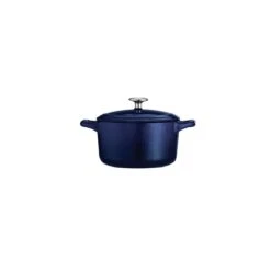 Tramontina 24 Oz Enameled Cast-Iron Series 1000 Covered Small Cocotte - Gradated Cobalt -Tramontina 80131073IXM003G