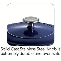 Tramontina 3.5 Qt Enameled Cast-Iron Series 1000 Covered Round Dutch Oven - Gradated Cobalt -Tramontina 80131074IXI003G