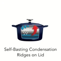 Tramontina 3.5 Qt Enameled Cast-Iron Series 1000 Covered Round Dutch Oven - Gradated Cobalt -Tramontina 80131074IXI004G