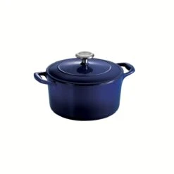 Tramontina 3.5 Qt Enameled Cast-Iron Series 1000 Covered Round Dutch Oven - Gradated Cobalt -Tramontina 80131074IXM001G
