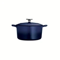 Tramontina 3.5 Qt Enameled Cast-Iron Series 1000 Covered Round Dutch Oven - Gradated Cobalt -Tramontina 80131074IXM002G