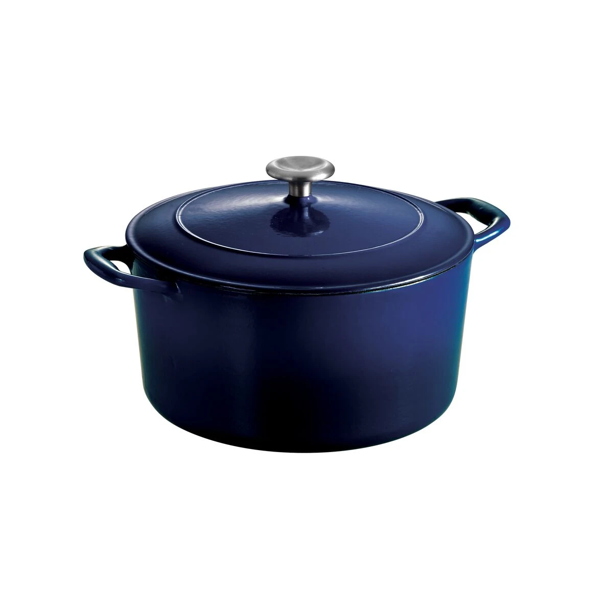 Tramontina 6.5 Qt Enameled Cast-Iron Series 1000 Covered Round Dutch Oven - Gradated Cobalt 8 Tramontina 6.5 Qt Enameled Cast-Iron Series 1000 Covered Round Dutch Oven - Gradated Cobalt - Image 6