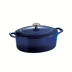 Tramontina 5.5 Qt Enameled Cast-Iron Series 1000 Covered Oval Dutch Oven - Gradated Cobalt -Tramontina 80131077ANM002G