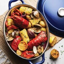 Tramontina 7 Qt Enameled Cast-Iron Oval Dutch Oven - Gradated Cobalt 11 Tramontina 7 Qt Enameled Cast-Iron Oval Dutch Oven - Gradated Cobalt -Tramontina 80131078IXM003G