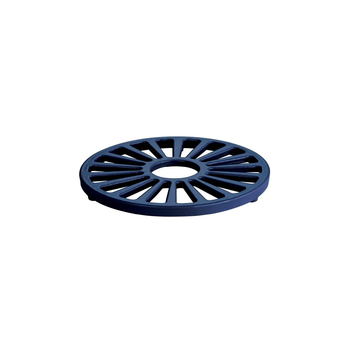 Tramontina 7 In Enameled Cast-Iron Series 1000 Round Trivet - Gradated Cobalt 4 Tramontina 7 In Enameled Cast-Iron Series 1000 Round Trivet - Gradated Cobalt - Image 2