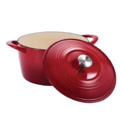 Tramontina 7 Qt Enameled Cast Iron Covered Tall Round Dutch Oven - Red -Tramontina 80131134IXM001G
