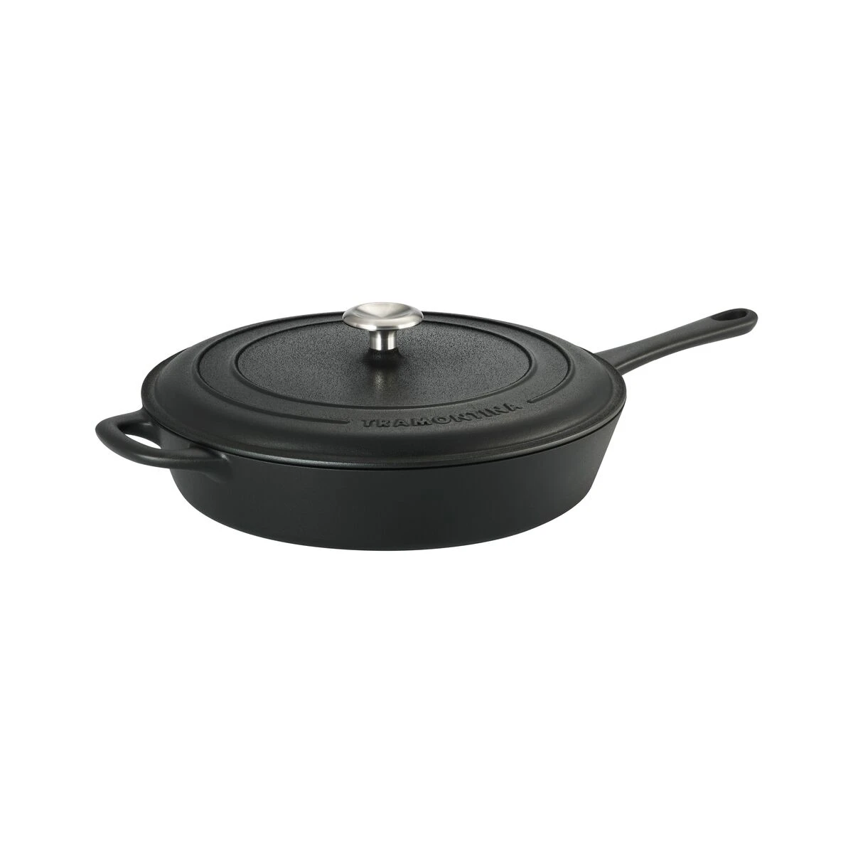 Tramontina 12.5" Cast Iron Covered Skillet Pre-Seasoned 8 Tramontina 12.5" Cast Iron Covered Skillet Pre-Seasoned - Image 6