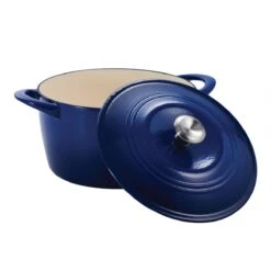 Tramontina 7 Qt Enameled Cast Iron Covered Tall Round Dutch Oven - Classic Blue 12 Tramontina 7 Qt Enameled Cast Iron Covered Tall Round Dutch Oven - Classic Blue -Tramontina 80131358IXM002G