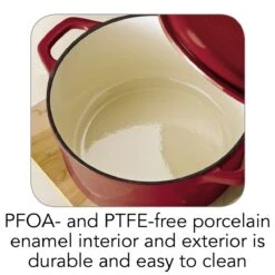 Tramontina 6.5 Qt Enameled Cast Iron Covered Dutch Oven - Gradated Red -Tramontina 80131621IXI002G