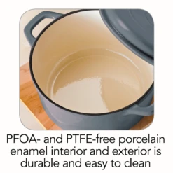 Tramontina 6.5 Qt Enameled Cast Iron Covered Dutch Oven - Gradated Gray -Tramontina 80131632ANI002G