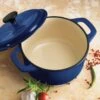 Tramontina 3.5 Qt Enameled Cast-Iron Round Dutch Oven - Gradated Cobalt 2 Tramontina 3.5 Qt Enameled Cast-Iron Round Dutch Oven - Gradated Cobalt -Tramontina 80131636IXM001G