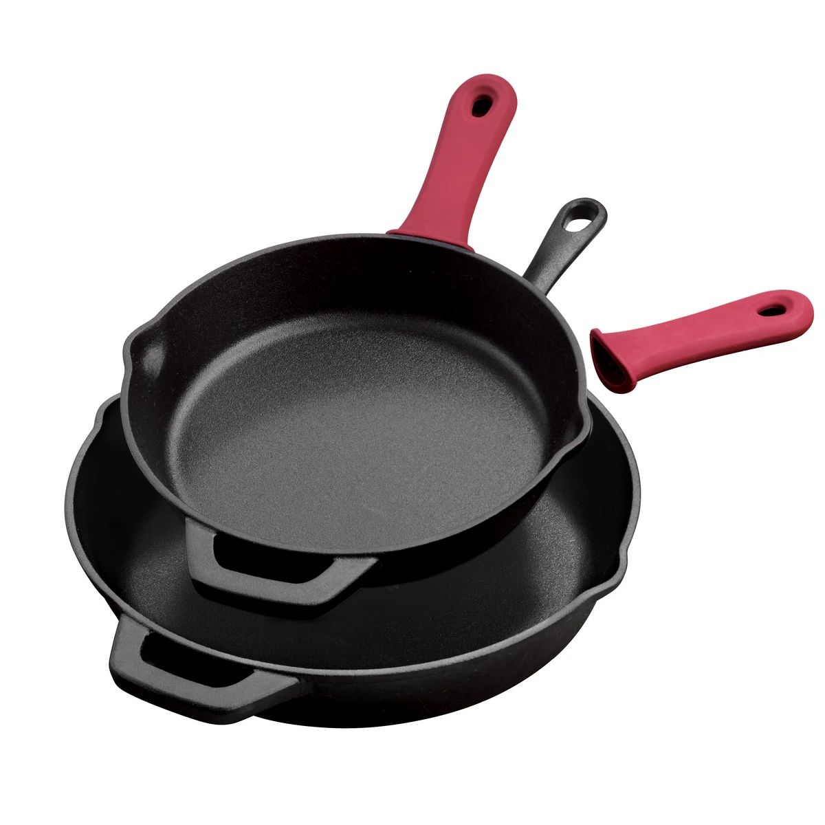 Tramontina Pre-seasoned Cast Iron 2 Pk Skillets With Silicone Grips 4 Tramontina Pre-seasoned Cast Iron 2 Pk Skillets With Silicone Grips - Image 2