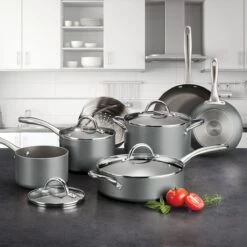 Tramontina 11 Pc Nonstick Cookware Set- Silver -Tramontina 80143030IXM001G